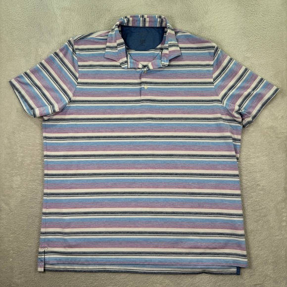 johnnie-O Other - Johnnie-O Men's XXL Polo Shirt Striped Performance Golf Sun Protection Preppy
